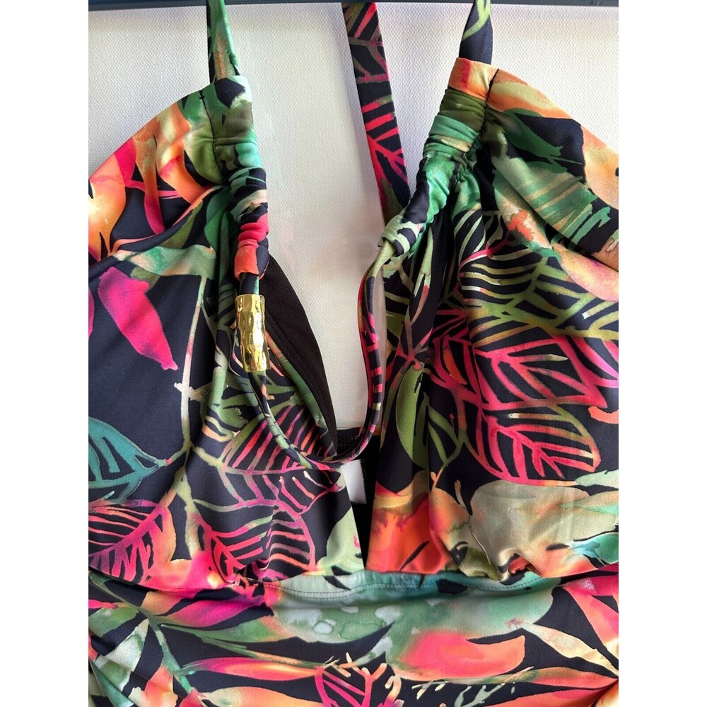 NWT $138 Lauren Ralph Lauren Women's Swimsuit High Neck Tummy-Control one pc - Picture 5 of 11